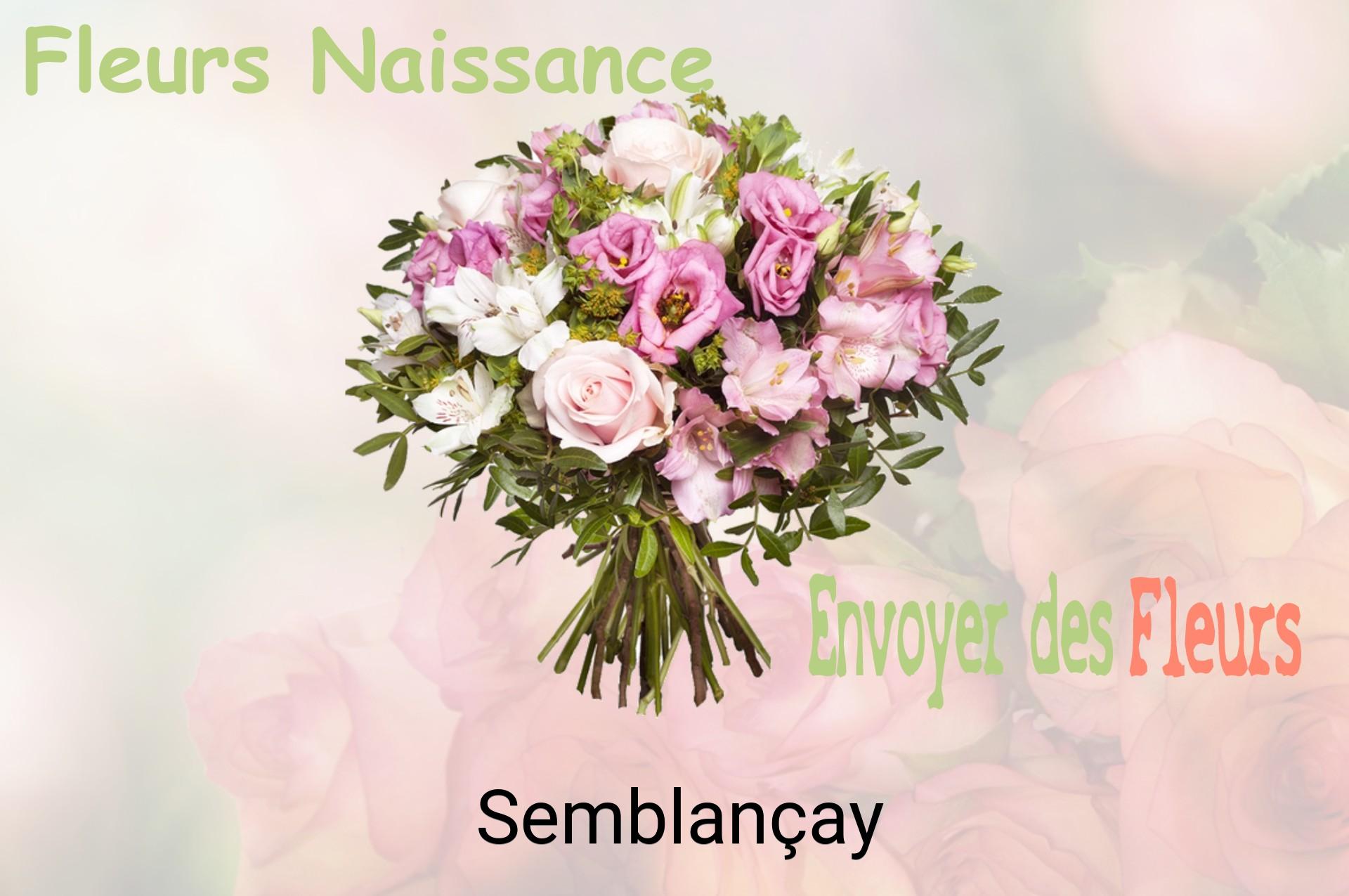 Bouquet de fleurs de naissance livré à Semblançay